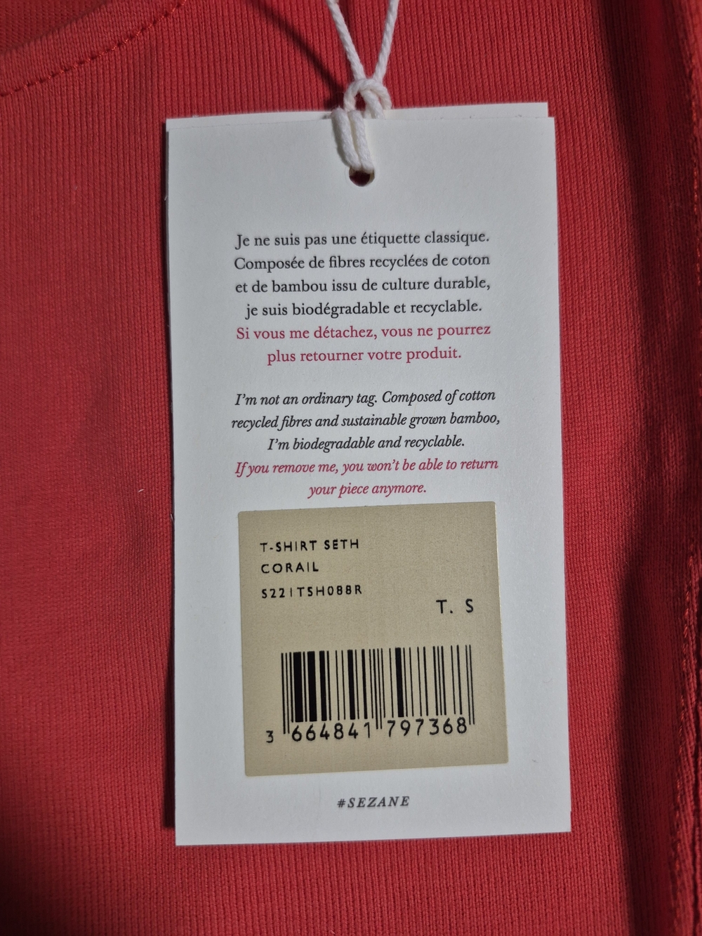 T-shirt Seth (Coral) - Picture 4 of 4